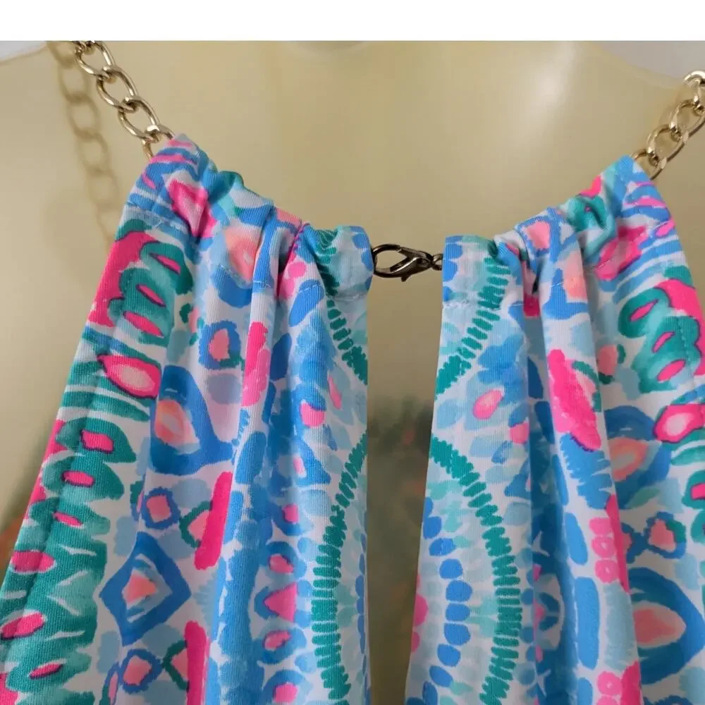Lilly Pulitzer BOWEN Sz S Halter Top in Hot Tamale - Picture 7 of 10